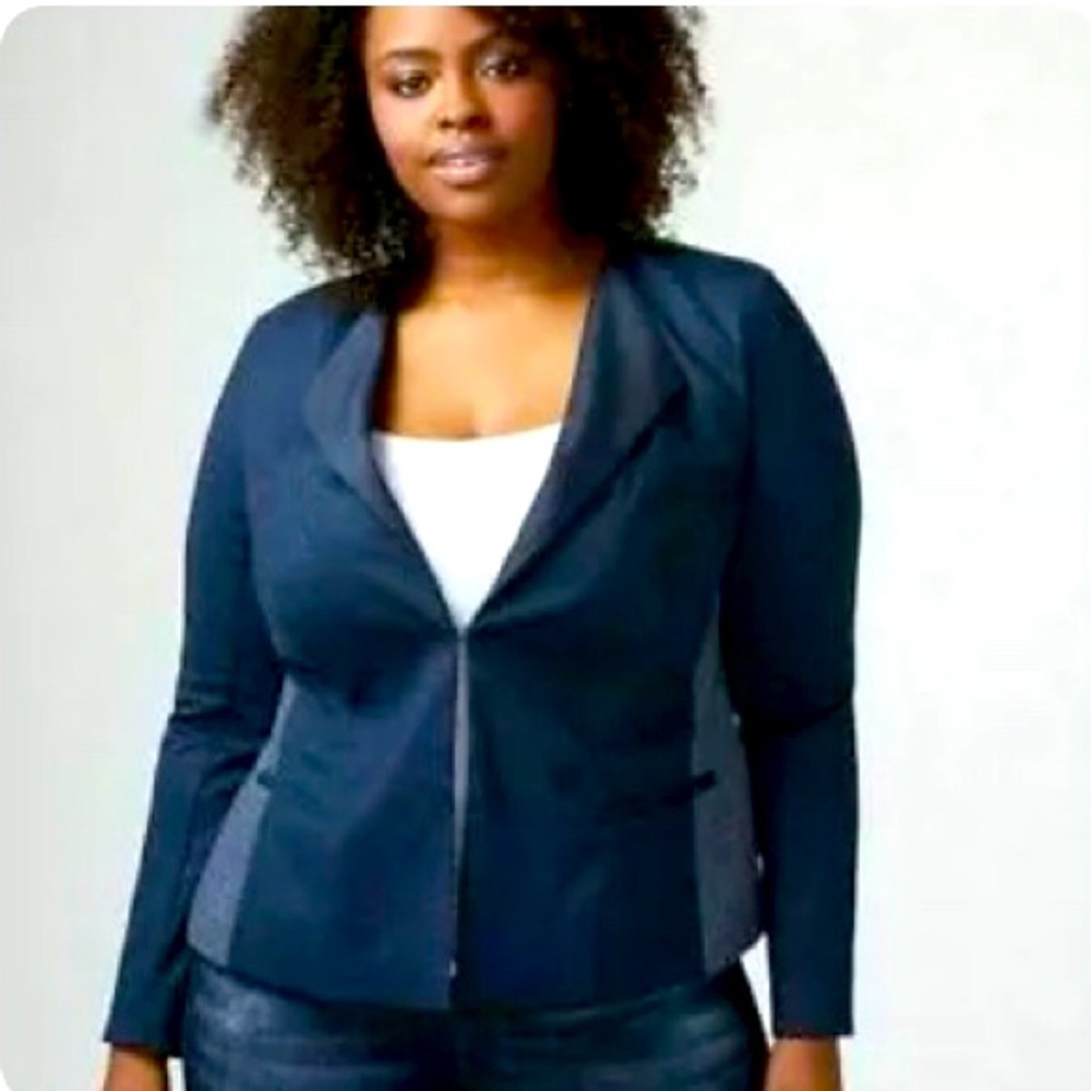 Lane Bryant Navy with Gray Textured Accents 20 Closeout